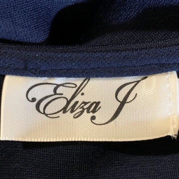 Eliza J Women's 3/4 Sleeve Flare Cuff Shift Dress In Navy Size 4 - Picture 9 of 14